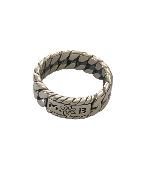 CHAINED SILVER MEN`S RING - Image 5